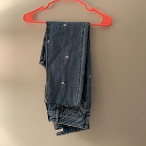 PacSun embroidered mom jean